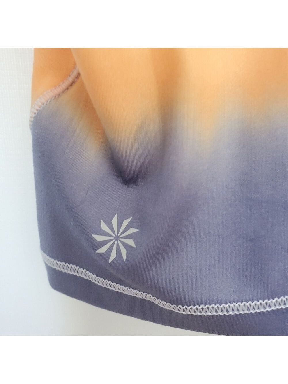 ATHLETA SHANTI PRINT OMBRE CROP TANK RACERBACK WHITE ORANGE PURPLE WOMENS ( S ) - Picture 7 of 10